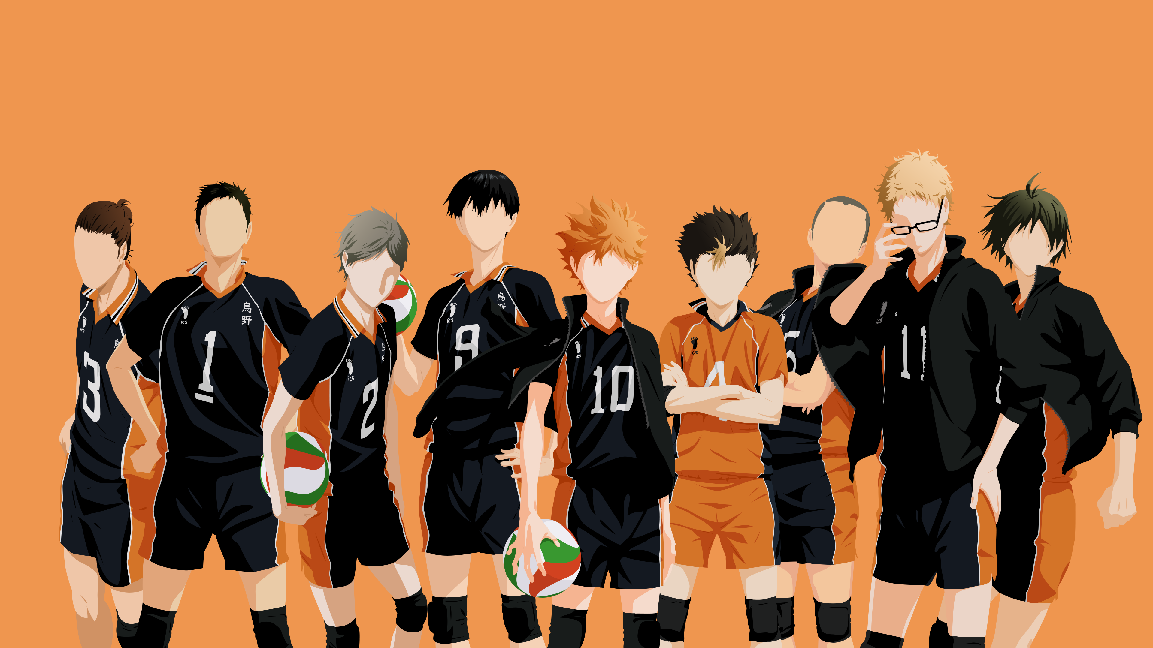 Integrantes do time karasuno